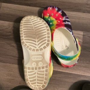 Tie dye crocs